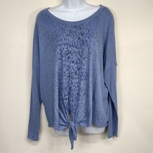 Chaus New York XL Blue Long sleeved Blouse